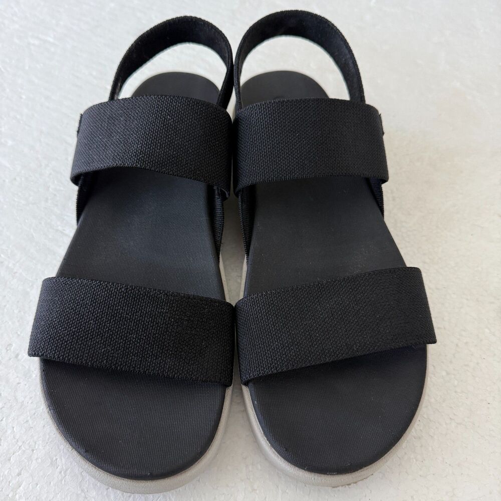 Keen Elle Backstrap Sandal Stretch Straps Recycled Outdoor Size 10.5 Black - Picture 2 of 13